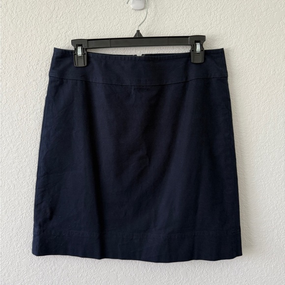 Talbots Blue Skirt Double Zipper Pull size 4 - Picture 1 of 9